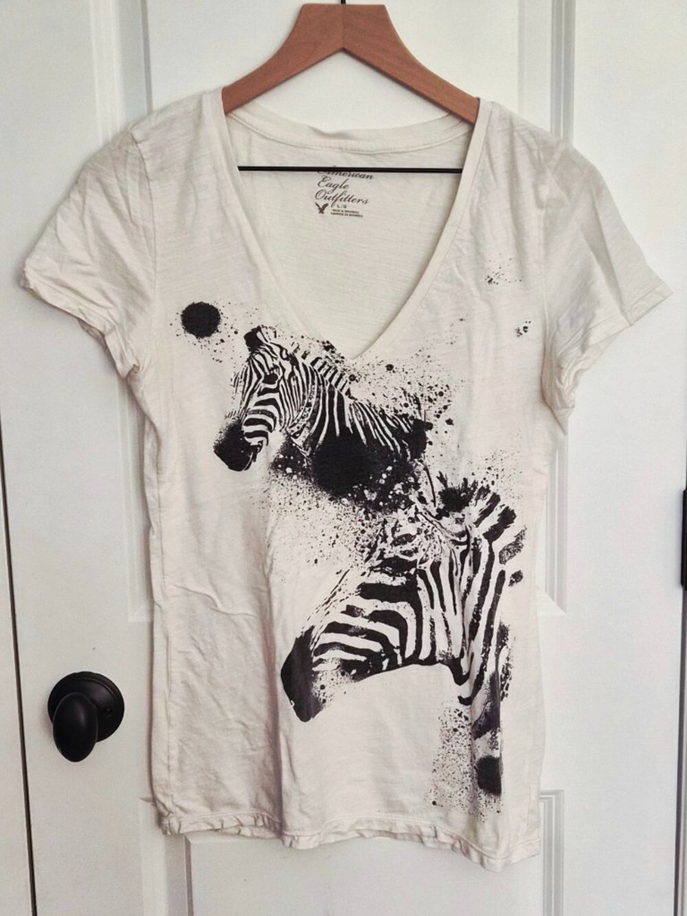 Women's American Eagle Shear Zebra T-shirt